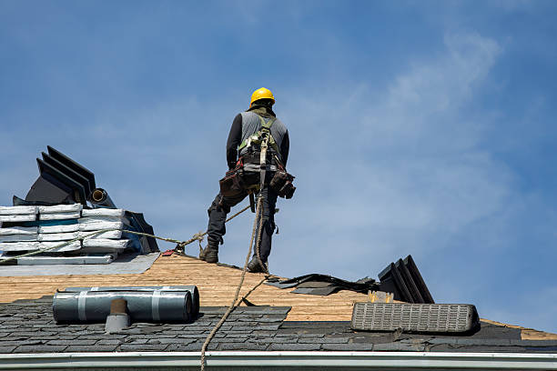 Professional Gutter Installation technician working in Dallas, WV